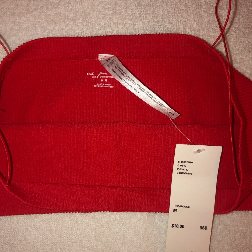 Urban Outfitters Ribbed Bandeau Top with Straps - Picture 3 of 3